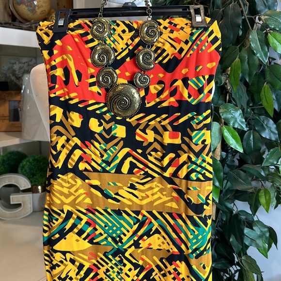 EUC Absolutely Love It Tribal Strapless Maxi Bodycon Dress, S - Picture 3 of 9